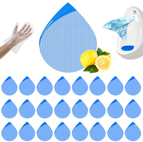 Urinalsieb mit Duft Langanhaltender Anti Spritz Geruchsschutz (24pcs), mit kostenlosen Handschuhen, Urinal Einleger Matte Lufterfrischer für Toiletten in Stadien Schulen Badezimmer, Bürohotels