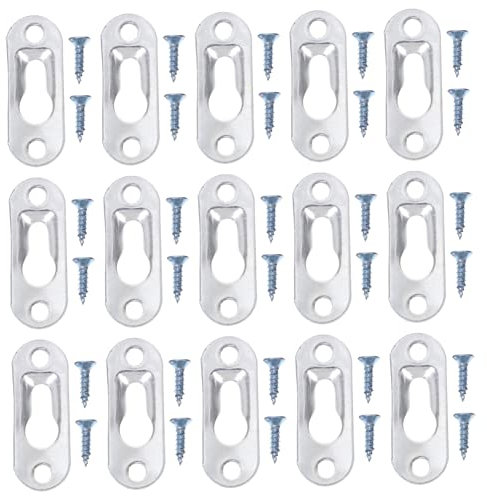 BESTonZON 30stücke Keyhole Aufhänger Für Bilderrahmen Spiegel Und Aufhängeplatten Mit Schrauben Für Sichere Wandmontage Und Vielseitige Anwendungen