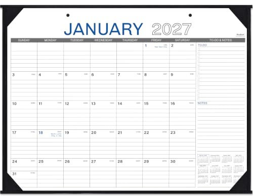 Tischkalender 2025, großer Tischkalender, Januar 2025 - Dezember 2025, 55,9 x 43,2 cm | 55,9 x 43,2 cm, Bürobedarf, Eckenschutz, linierte Blöcke, 2-in-1