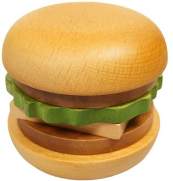 KFMON 8.5 * 8.5 * 9CM 1/2PCS Salvamanteles de Madera para Cocina Platos Calientes Juego con Forma de Hamburguesa Salvamanteles magnético Soporte para Sartén y Tetera Soporte para Sartén y Tetera