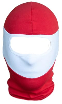 PGWEAR Sturmhaube Vandal (DE/NL/SE/PL, Alphanumerisch, Einheitsgröße, Weiß/Rot)