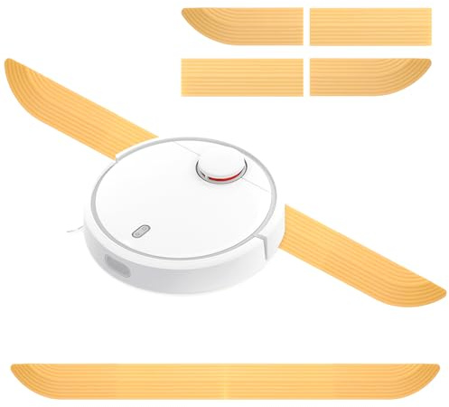 Türschwellenrampe Saugroboter Rampe Türschwelle für Saugroboter,Silikon Schwellenrampe für Alle Staubsaugroboter Zubehör,Robuste Konstruktion und Einfache Handhabung (Gelb, 69cm)