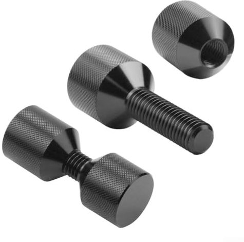 PETSTIBLE 1-1/8 Aluminum Flange Locator Pin Two-Hole Design Black Anodized Precision Alignment Tool For Vertical Horizontal Pipes