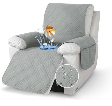 HLTQL Sesselauflage Für Fernsehsessel Sesselschoner Für Relaxsessel Sesselschoner Mit Armlehne Sesselauflage Sessel Schoner Sessel Auflage Anti-rutsch Maschinenwaschbar,1@