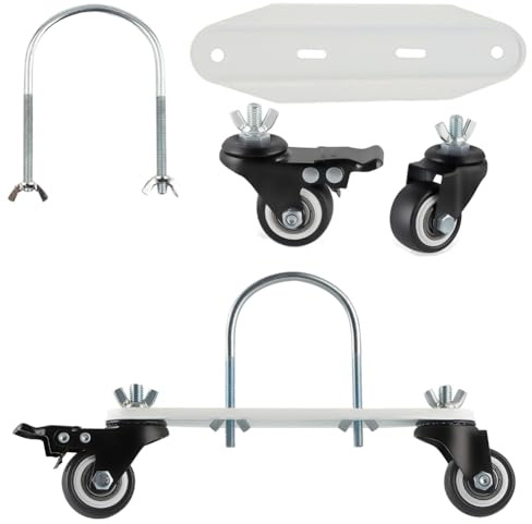 Cotonlake Mobile Pulley Holder for Oil Filled Radiator 360°Swivel Electric Heater Frame Base with Wheels and Brake,Carbon Steel Casters,2pcs