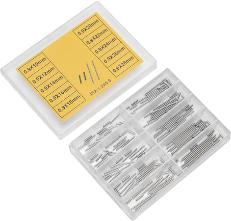 Watch Strap Linking Pins and Tubes Tool Kit for Watch Repair - 10 Sizes Steel Accessory for Watchmakers
