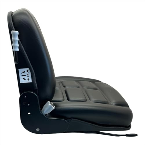 Siège TOP CONFORT BLACK. Universel avec ressort réglable pour tracteurs, chariots élévateurs, chenilles et moyens agricoles