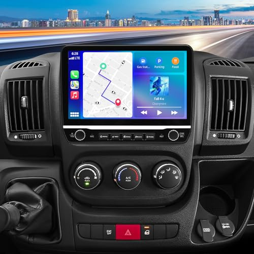 4+64G Android 14 Car Stereo for Ducato 3/Peugeot Boxer 2/Citroen Jumper 2 2006-2023 Radio Upgrade 10 Touch Screen 2 Din Car Radio Receiver w/Wireless Carplay Android Auto GPS Navi WiFi FM Bluetooth