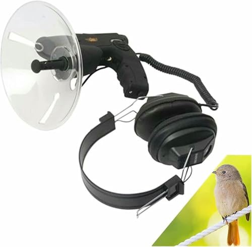 BTOIASYHF Micrófono Parabólico Monocular, Dispositivo De Escucha Biónica De Oído Espía, Dispositivo De Escucha De Largo Alcance De hasta 300 Pies 8X Aumento para Pájaros Telescopio De Escucha