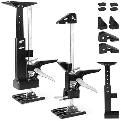 DBREAKS 3-in-1 Multi Labour-Saving Arm with Scale, 2 Pieces 38 cm Multifunctional Hand Lifting Tool Up to 220 kg with Metal Cabinet Jack Support Bar & Woodworking Clamps, Arm Hand Tool Lifter