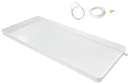 Genérico Bandeja de Goteo con tubería para Aire Acondicionado Central, acondicionador de Ventana, condensado, portátil, Bandeja de Goteo de Agua para Aire Acondicionado, Recipiente colector de Fugas