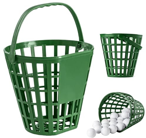 Lunaobrik Korb für Golfbälle, robust, für alle Jahreszeiten, Aufbewahrungsbox mit 50 Golfbällen, für Golfer, Papa, Männer, Praxisfeld, Büro und Zuhause