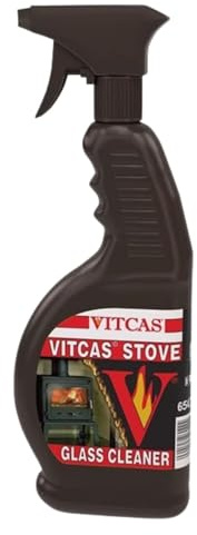 VITCAS 650 ML Stove Glass Cleaner – Fireplace -BBQ - Log Burner – Wood Burner – Suitable for removing the most stubborn stains – excellent shine – Quick and Efficient – Easy To Use