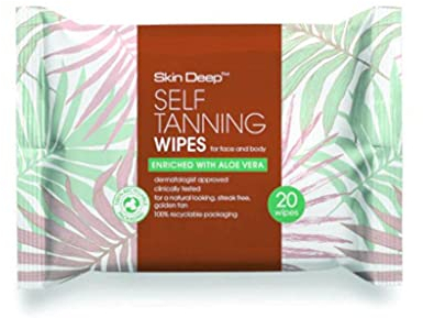 Skin Deep Self Tanning Wipes 20 Wipes x 6 Packs