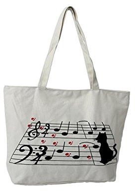 Gewa Tragetasche Noten mit Katze weiß 30 x 22 cm