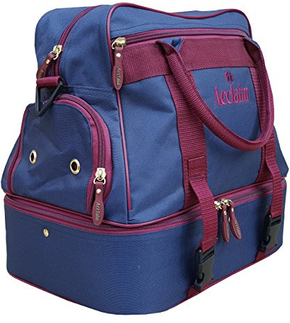 Acclaim Farne Midi Nylon Double Decker Bowlers Level Lawn Flat Green Short Mat Indoor & Outdoor Bowling Bowls Bag New 2025 Model (Navy Blue/Burgundy)