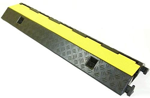 1 Kanal Kabelbrücke überfahrbar ECO / 45° Bogen/Endstücke/Schlauchbrücke Kabelkanal für PKW & LKW (30 Geraden)