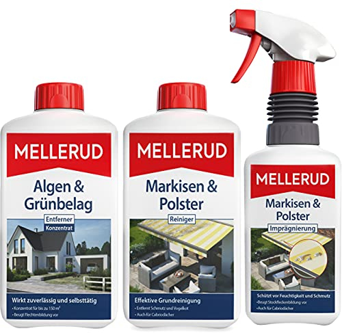 MELLERUD Markisen Reinigungsset | Effektive Reinigung, Schutz & Pflege für Ihre Markise | Set mit 3 Produkten