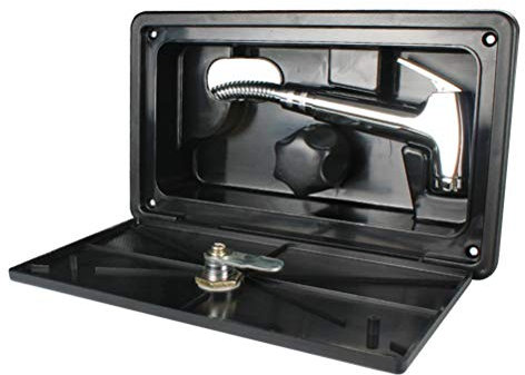 LeGDOr Externes Duschbox-Set, Außendusche, Zubehör für Wohnmobil, Wohnwagen, Wohnmobil, Wohnmobil, Dusche, Wasserhahn, Ventilschlauch