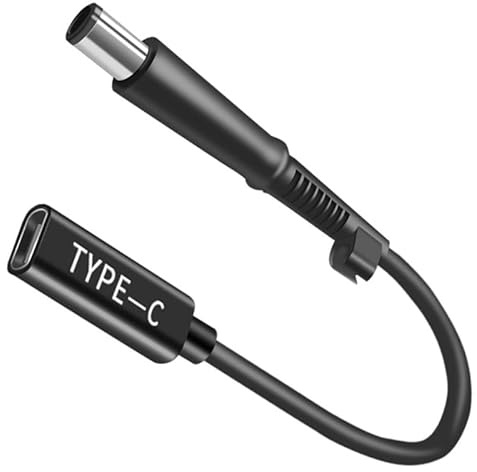 USB C to 7.4x5.0mm Cable - Male to Female 12V 19V 20V Adapter - Type C Male Input to DC 7.4mm Adapter - Power Charging Cable for HP Laptop Series