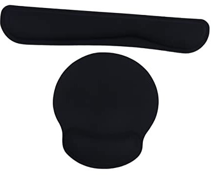 UTHCLO 2sätze Memory Handauflage Set Teiliges Ergonomisches Mauspad Tastatur Handballenauflage Für Verbesserten Komfort Und Unterstützung Für Büro Gaming Schwarz