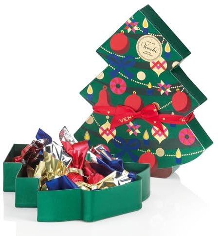 Venchi, Confezione Albero di Natale, Con Cioccolatini Cometa Assortiti, Edizione Limitata, 197 Gr, Senza Glutine, Senza Coloranti e Conservanti, Idea Regalo e Decorazione Natalizia