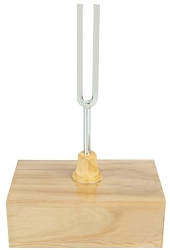 Horquilla de afinación con frecuencia de 512 Hz y caja de resonancia de madera para yoga, meditación y terapia de sonido