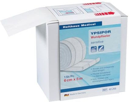 Holthaus Medical Ypsipor Vlies-Wundpflaster - 6 cm x 5 m - 1 Rolle