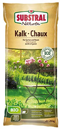 Substral Naturen Bio Kalk aus fossilen Meeresalgen, 20kg - mit Magnesium, zur Bodenverbesserung auf Garten-& Rasenflächen