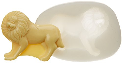 Silikomart | Silikonform für Zuckermasse LÖWE, Form für Tortendekorationen, Prinzenthema, Maße 114 x 96 x 28 mm,