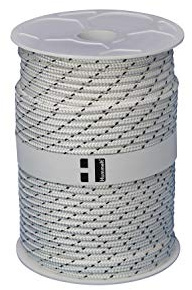 Hummelt® SilverLine-Rope Schot Seil Polyesterseil 6mm 100m weiß/schwarz auf Rolle