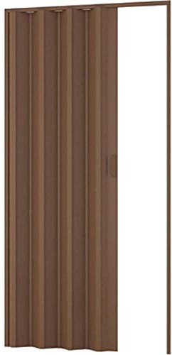 Puerta de fuelle para interior, 83 cm, color nogal