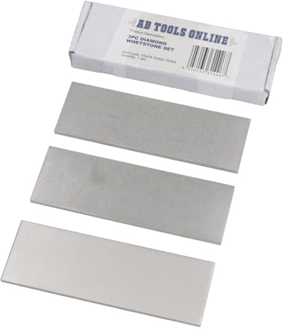 AB Tools 3pc Professional Diamond Sharpening Stone 6 Extra Fine/Fine/Coarse
