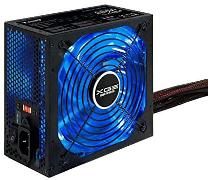 TooQ TQXGEII-600SAP - Fuente de alimentación Gaming (600W, PFC Activo, ATX 12V V2.31) Certificación 80 Plus Bronze, led Ventilador apagable, Color Negro