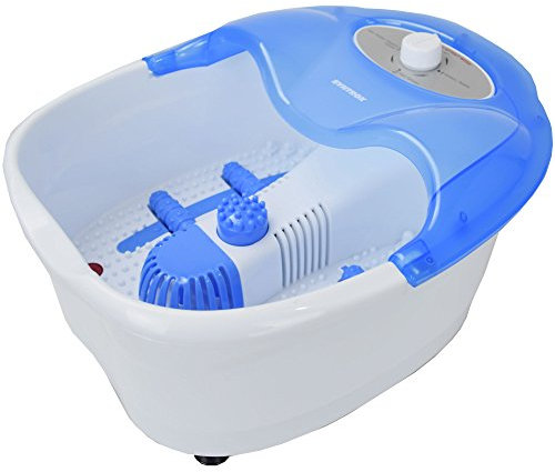 Syntrox Germany Fußsprudelbad Fussmassage Massagegerät FSB-450W Bubble mit Pediküre-Aufsätzen, Infrarotlicht und Wasserheizung