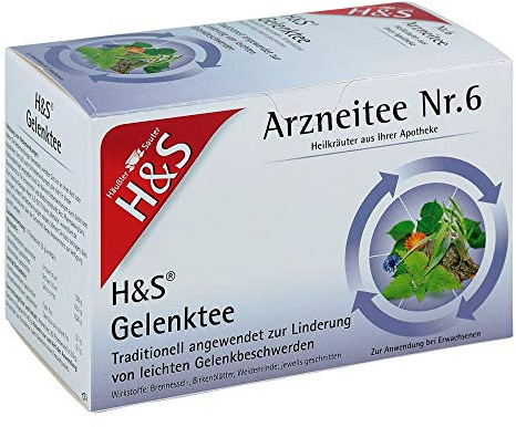 H&S Arzneitee Nr. 6 Gelenktee zur Linderung von leichten Gelenkbeschwerden, 20 St. Filterbeutel