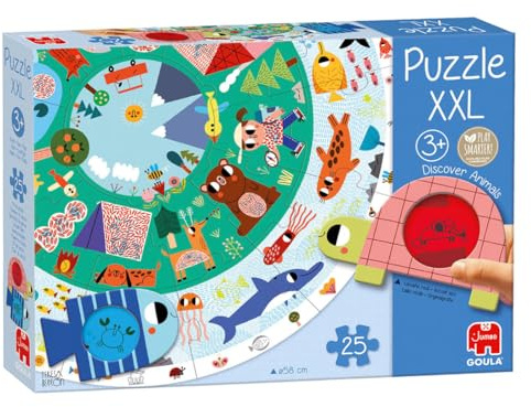 GOULA - XXL Puzzle - Tiere entdecken, für Kinder ab 2 Jahren, 25 Teile