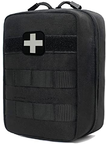GHFY Erste-Hilfe-Set EMT Medizinische IFAK Tasche, Molle Tactical Med Notfall-Trauma-Tasche für Camping, Zuhause, Auto, Wandern, Jagd, Schwarz