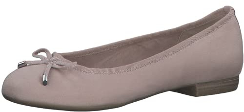 MARCO TOZZI Damen Ballerinas mit Schleife Vegan, Beige (Powder), 40 EU