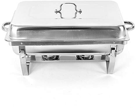 FUROMG Chafing Dish Set Food Warmer Edelstahl SpeisenwäRmer Catering WäRmebehäLter Rechaud Set 7.5L Grundlagen der Weihnachtsfeier