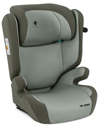 ABC Design Kindersitz Mallow 2 Fix i-Size – Mitwachsender Autositz für Kinder von ca. 3-12 Jahren (100-150 cm) mit Isofix, 3-Punkt-Gurtsystem Befestigung und integriertem Seitenaufprallschutz (sage)