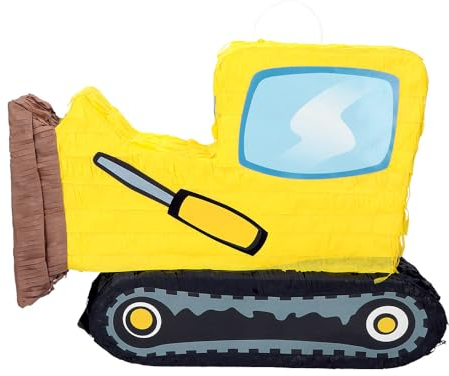 Boland - 30980 - Pinata bulldozer, 45 x 10 x 33 cm, decorazione da appendere, decorazione per compleanno, festa a tema e carnevale