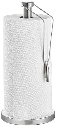 ZONADAH kök pappershanddukshållare rulle pappersställ med klämma halkfri bas rostfritt stål köksbänk matbord wrap dispenser stativ köksverktyg