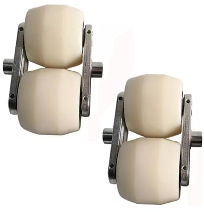 2× Roue de chariot élévateur à fourche Roue pour transpalette Rouleau pour Palette nylon chariot élévateur manuel Rouleau double charge Roue convexe avec roulements à billes lourdement chargée 800kg