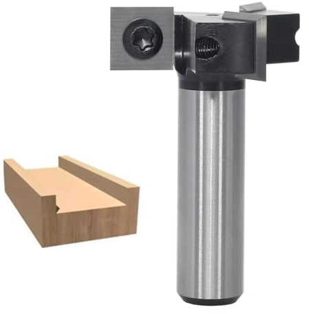 Sinoprotools Brocas de enrutador de superficie de alerón de 1,27 cm, brocas de cepilladora con inserciones indexables, broca de aplanamiento de losa y fresadora de rebajadora (D=1-1/2 pulgadas, I = 12
