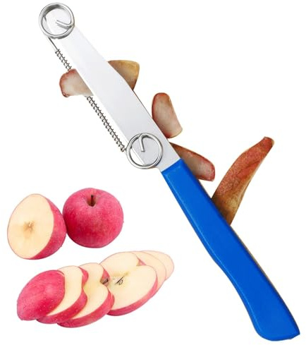Xujuika Cuchillos Para Cortar Rápido, Cortadora De Patatas Con Resorte Ajustable, Cuchillo De Fruta Multifuncional 3 En 1 Para Queso, Limón, Patata, Fácil De, Pelar Y Rebanar La Fruta