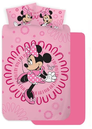 completo lenzuola per bambini 3 pezzi minnie disney per letto una piazza e mezza lenzuola in 100% cotone