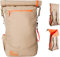 PAKAMA - Daypack Rucksack [EARTH BAG] mit Rolltop 25l klein aus RECYCELTEM PLASTIK hergestellt (rosa) - Reise- & Fahrrad-Rucksack für Arbeit, Fitness mit Laptop-Fach – Damenrucksack & Tagesrucksack
