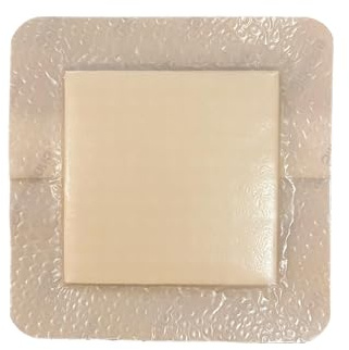 Silicone Foam Adhesive Dressing - Sterile, 10x10cm, Box of 5, Highly Absorbent & Waterproof - Post-Surgery, Pressure Ulcers, Diabetic Wounds, Burns