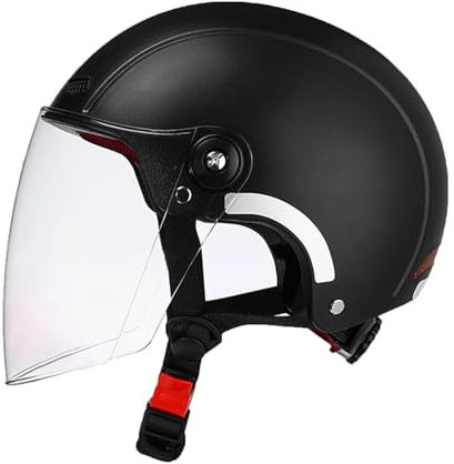 retrò Casco Scodella Portatile Mezzi Caschi Jet, Mezzo Casco da Motociclista Vintage Caschi Caschi Casco a Scodella Scooter Motorino ECE Omologato Mezzo Elmetto da Moto retrò